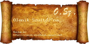 Olenik Szultána névjegykártya